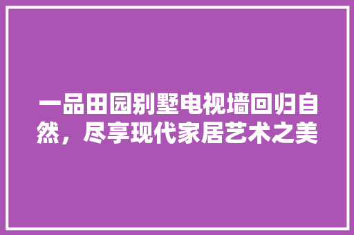 一品田园别墅电视墙回归自然，尽享现代家居艺术之美