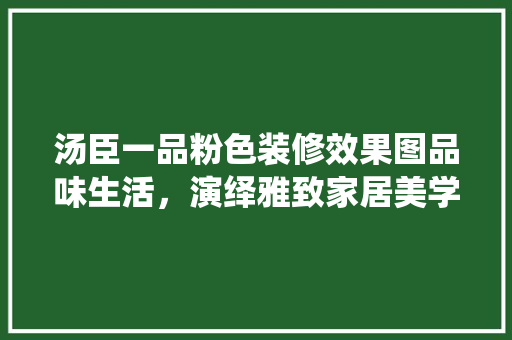 汤臣一品粉色装修效果图品味生活，演绎雅致家居美学