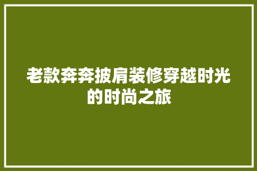 老款奔奔披肩装修穿越时光的时尚之旅