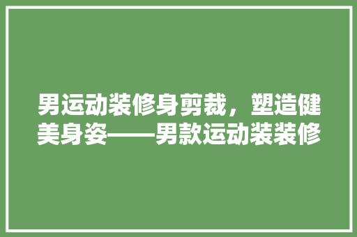 男运动装修身剪裁，塑造健美身姿——男款运动装装修身材赏析