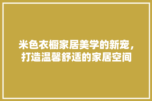 米色衣橱家居美学的新宠，打造温馨舒适的家居空间
